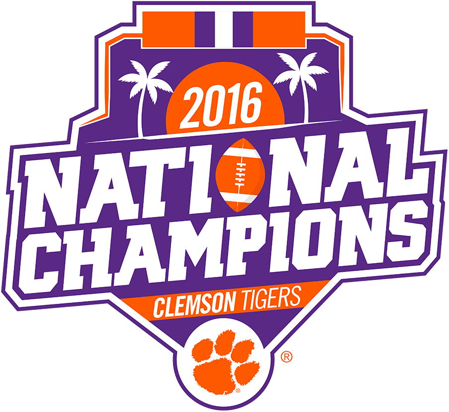 Clemson Tigers 2016 Champion Logo diy DTF decal sticker